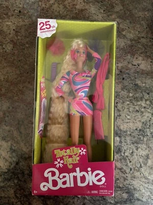 NOVO! TOTALMENTE CABELO 25º ANIVERSÁRIO BARBIE! Mattel DWF49 sem etiquetas - Imagem 1 de 4