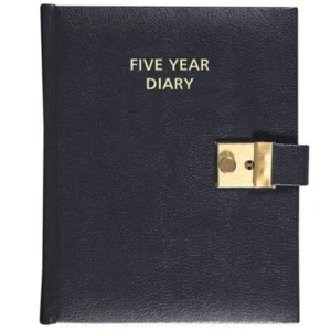 Collins Five 5 Year Diary Black A5 Size Undated Day A Page Lockable Organiser - Picture 1 of 10