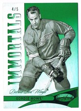 2012-13 Panini Certified IMMORTALS Mirror Emerald Green #121 Gordie Howe 4/5 !!