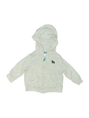 Толстовка с капюшоном Carter's для мальчиков серебристая на молнии 3 месяца - Изображение 1 из 2