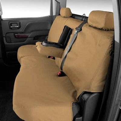 Covercraft SeatSaver Rear Tan Polycotton Seat Covers for Silverado Sierra Crew Foto 1 de 4