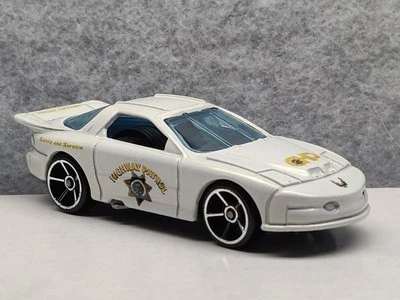 Hot Wheels 1996 White Pontiac Firebird CHP Highway Patrol Car In Mint Condition! - Image 1 of 4