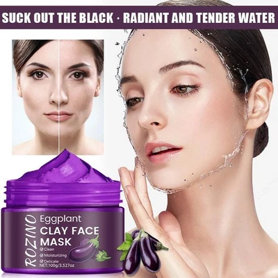 Natural Eggplant Cleansing Mud Mask Deeply Cleanses For All Types Skin 丨UK - Image 1 of 4