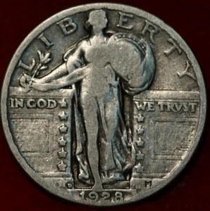 1928-D Denver Mint Silver Standing Liberty Quarter - Picture 1 of 2