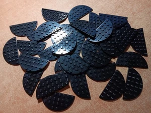 LEGO BULK LOT 34 BLACK HALF ROUND PLATE 4X8 #22888 - Picture 1 of 1