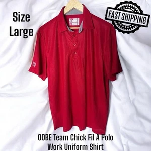 OOBE Team Chick Fil A Polo Work Uniform Shirt Men’s Size Large FAST SHIPPING! - Picture 1 of 5