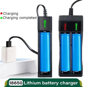 Akku Ladegerät 3,7V USB Akku Ladegerät Wiederaufladbar 4 Steckplätze USB Version - Bild 1 von 9