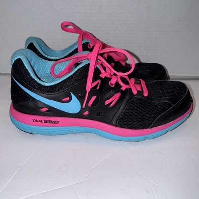 耐克 Dual Fusion 女式运动鞋黑色/麦色/粉色 7.5 码 — 第 1/4 张图片