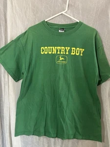 John Deere Tshirt Size L "country Boy" And John Deere Logo - Picture 1 of 2