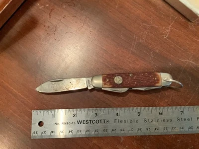 Vintage Ulster USA 4 Blade Boy Scout Camp Utility Knife - Image 1 of 3