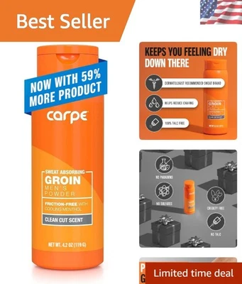 Ultimate Sweat Absorbing Powder - Talc-Free, Anti-Chafing & Refreshing for Men - Image 1 of 4