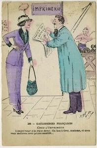 Carte Postale-Gauloiseries francaises"Chez l'imprimeur-Cla.A31 - Imagen 1 de 2