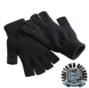 HANDSCHUHE FINGERLOS / FINGERLESS black Punk Skinhead Oi Beechfield - Bild 1 von 1