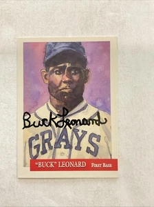 1992 KRAFT ECLIPSE CARDS NEGRO LEAGUES #16 BUCK LEONARD HANDSIGNIERT SIGNED⚾️♨️F - Bild 1 von 5