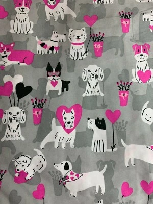 SCRUB TOP SIZES: XS, S, M, L, XL, 2XL PARTY PUPPIES NWT NURSE MEDICAL DOG VET  - Image 1 of 4