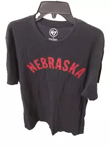 T-SHIRT MANICHE CORTE '47 MARCA NEBRASKA CORNHUSKERS GRANDE - Foto 1 di 3