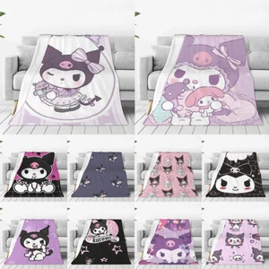 Kuromi Flannel Blanket, Nap Blanket, Sofa Bed Sheet, Air Conditioning Blanket - Picture 1 of 21