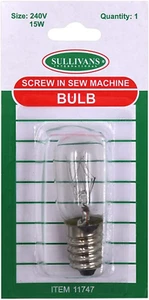 Sullivans 15W 240V Screw in Sewing Machine Bulb - Picture 1 of 12