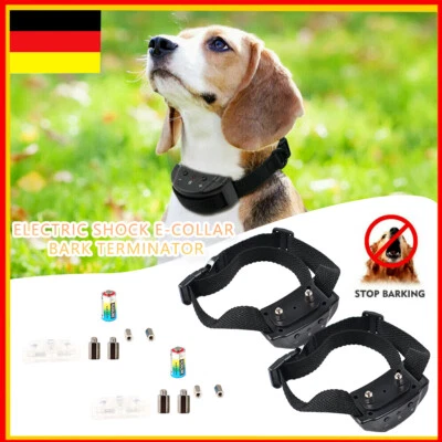 MARKENLOS 2X Anti Bell Halsband Hunde-Erziehungshalsband Ton Vibration Für Hunde Haustier