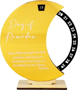 Ramadan Countdown Calendar, Acrylic Wooden Eid Mubarak Advent Countdown Calendar - Picture 1 of 12