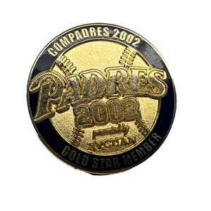San Diego Padres Compadres 2002 Gold Star Members Pin PSG Sycuan - 1" - Picture 1 of 9