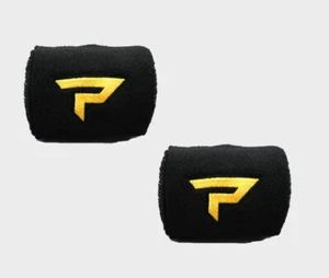 Paddletek Wristbands Pickleball Sweat adsorption Black Yellow - Picture 1 of 1