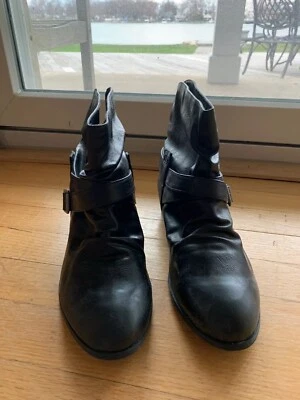 Diba True Women's Size 9.5M BLACK Ankle Boots Double Side Buckles - Image 1 of 4
