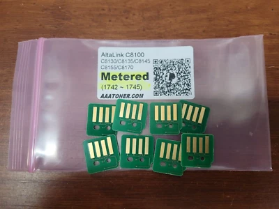 8 Toner Chip (42- 45) for Xerox C8100 C8130 C8135 C8145 C8155 C8170 Refill - Image 1 of 2