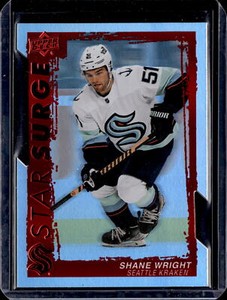 2023-24 Upper Deck Series 1 Hockey Shane Wright Star Surge Red Die-Cut
