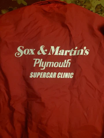 Sox And Martin Jacket Vintage Drag Racing Firestone Plymouth M Cover