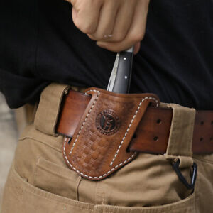Leather Folding Knife Sheath Belt Pouch EDC Pocket Tool Holder-Clearance Sales