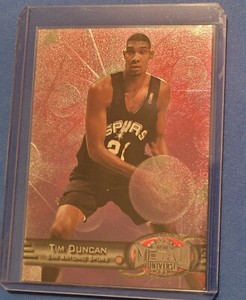 Tim Duncan 1997-98 Metal Universe #66 Rookie RC (PLEASE READ)