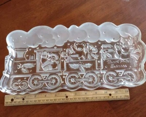Holiday Traditions Gorham Nordpol Express Kristall 13 1/2" Zug Server Deutsch - Bild 1 von 4