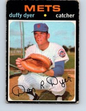 VINTAGE BASEBALL CARD OPC 1971 NEW YORK METS DUFFY DYER  NO8