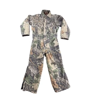 VTG Walls Blizzard-Pruf Camo Coveralls Boys SZ 10 Heavy Canvas Hunting USA Made - Picture 1 of 18