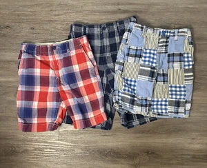 Lot 3 Boys Plaid Shorts Size 10 Gap Kids) - Picture 1 of 12
