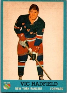 1962-63 Topps VIC HADFIELD ROOKIE New York Rangers #60 ottime condizioni/ex+ - Foto 1 di 2
