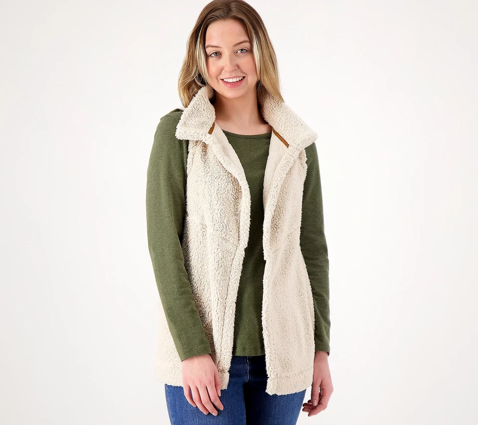 Chaleco Sherpa Koolaburra por UGG Espalda Cepillada Piedra Pémez XL Nuevo Foto 1 de 1