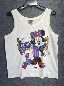 Vintage Walt Disney Aloha Minnie Mouse Tank Top Sz L - Picture 1 of 9