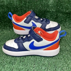 Nike Court Borough Low Recraft TD White Navy Orange Toddler Size 9C DV5458-401 - Picture 1 of 8