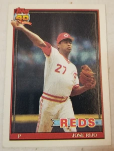 ⚾ VINTAGE ⚾ 1991 Topps ⚾ #493 Jose Rijo ⚾ Reds ⚾ /w Free Sleeve ⚾ - Picture 1 of 2