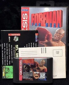 Sega Genesis George Foreman 1995 completo con caja póster probado funciona - Imagen 1 de 12