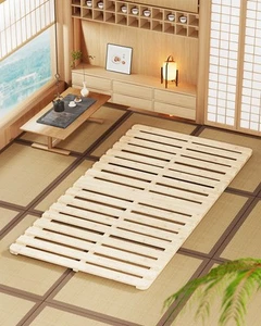 Wooden Foldable Bed Slats,T/F/Q Size Tatami Bed Frame for Floor Futon Mattress - Picture 1 of 38