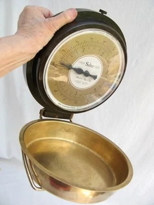 Retro Wandwaage klappbar Messing Pfanne Salter Vintage - Bild 1 von 1