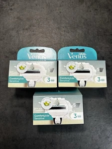 Paquete de 3 hojas de afeitar Venus Gillette Comfortglide piel de aloe sensible cojín - Imagen 1 de 4