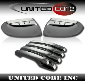 Ford Edge Chrome Mirror Cover Chrome Door Handle Cover NO Smart Keys 12-14 - Picture 1 of 1