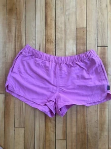 Patagonia Women's Baggies Shorts Pink Lightweight Quick Dry Drawstring Size L - Picture 1 of 5