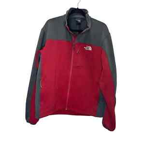 The North Face Men’s Apex Bionic Red Gray Full Zip Jacket size Large