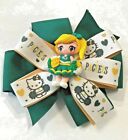 Beautiful Green Bay Packers Clay inspired hair bow for girls. 