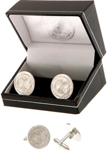 CELTIC FC MENS SILVER PLATED CREST SHIRT EXECUTIVE SHIRT CUFFLINKS CFC - Picture 1 of 3